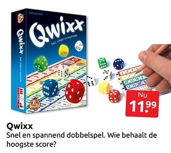 Aanbiedingen Qwixx - White Goblin Games - Geldig van 12/11/2022 tot 20/11/2022 bij Boekenvoordeel