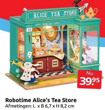 Aanbiedingen Robotime alice`s tea store - Robotime - Geldig van 12/11/2022 tot 20/11/2022 bij Boekenvoordeel