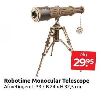 Aanbiedingen Robotime monocular telescope - Robotime - Geldig van 12/11/2022 tot 20/11/2022 bij Boekenvoordeel