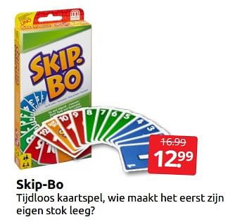 Aanbiedingen Skip-bo - Mattel - Geldig van 12/11/2022 tot 20/11/2022 bij Boekenvoordeel