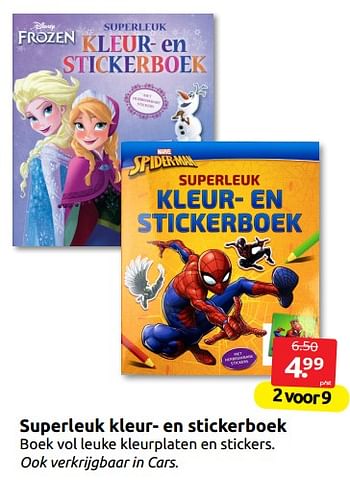 Aanbiedingen Superleuk kleur- en stickerboek - Huismerk - Boekenvoordeel - Geldig van 12/11/2022 tot 20/11/2022 bij Boekenvoordeel