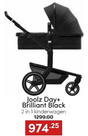 Aanbiedingen Joolz day+ brilliant black 2 in 1 kinderwagen - Joolz - Geldig van 20/11/2022 tot 26/11/2022 bij Baby & Tiener Megastore