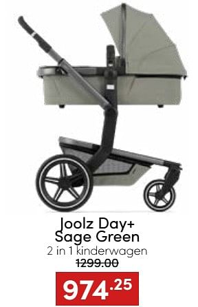 Aanbiedingen Joolz day+ sage green 2 in 1 kinderwagen - Joolz - Geldig van 20/11/2022 tot 26/11/2022 bij Baby & Tiener Megastore