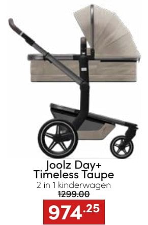 Aanbiedingen Joolz day+ timeless taupe 2 in 1 kinderwagen - Joolz - Geldig van 20/11/2022 tot 26/11/2022 bij Baby & Tiener Megastore