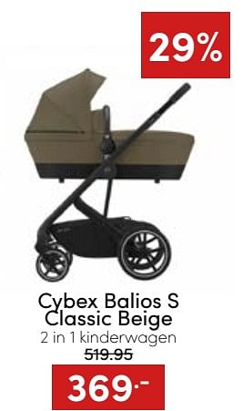 Aanbiedingen Cybex balios s classic beige 2 in 1 kinderwagen - Cybex - Geldig van 20/11/2022 tot 26/11/2022 bij Baby & Tiener Megastore