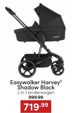 Aanbiedingen Easywalker harvey3 shadow black 2 in 1 kinderwagen - Easywalker - Geldig van 20/11/2022 tot 26/11/2022 bij Baby & Tiener Megastore