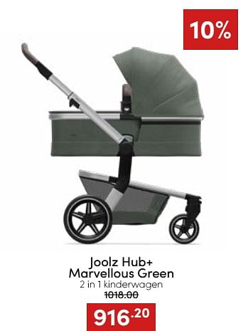 Aanbiedingen Joolz hub+ marvellous green 2 in 1 kinderwagen - Joolz - Geldig van 20/11/2022 tot 26/11/2022 bij Baby & Tiener Megastore
