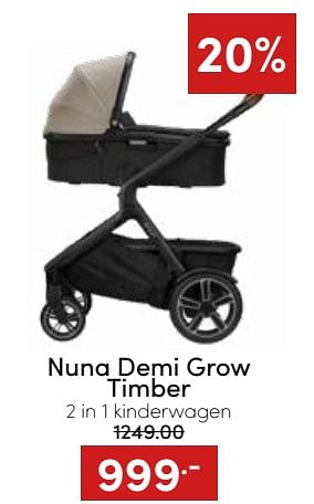 Aanbiedingen Nuna demi grow timber 2 in 1 kinderwagen - Nuna - Geldig van 20/11/2022 tot 26/11/2022 bij Baby & Tiener Megastore