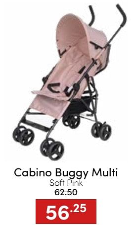 Aanbiedingen Cabino buggy multi soft pink - Cabino - Geldig van 20/11/2022 tot 26/11/2022 bij Baby & Tiener Megastore