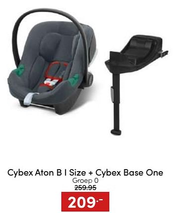 Aanbiedingen Cybex aton b i size + cybex base one - Cybex - Geldig van 20/11/2022 tot 26/11/2022 bij Baby & Tiener Megastore