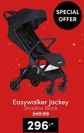 Aanbiedingen Easywalker jackey shadow black - Easywalker - Geldig van 20/11/2022 tot 26/11/2022 bij Baby & Tiener Megastore