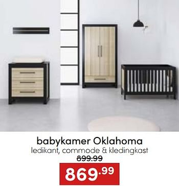 Aanbiedingen Babykamer oklahoma - Huismerk - Baby &amp; Tiener Megastore - Geldig van 20/11/2022 tot 26/11/2022 bij Baby & Tiener Megastore