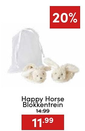 Aanbiedingen Happy horse blokkentrein - Happy Horse - Geldig van 20/11/2022 tot 26/11/2022 bij Baby & Tiener Megastore