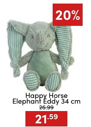 Aanbiedingen Happy horse elephant eddy - Happy Horse - Geldig van 20/11/2022 tot 26/11/2022 bij Baby & Tiener Megastore