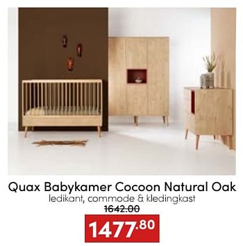 Aanbiedingen Quax babykamer cocoon natural oak - Quax - Geldig van 20/11/2022 tot 26/11/2022 bij Baby & Tiener Megastore