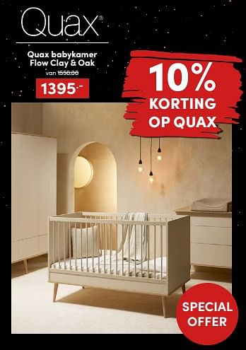 Aanbiedingen Quax babykamer flow clay + oak - Quax - Geldig van 20/11/2022 tot 26/11/2022 bij Baby & Tiener Megastore