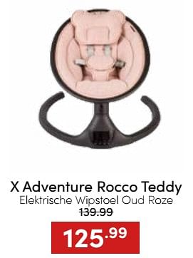 Aanbiedingen X adventure rocco teddy elektrische wipstoel oud roze - Xadventure - Geldig van 20/11/2022 tot 26/11/2022 bij Baby & Tiener Megastore