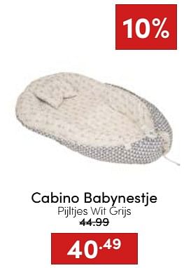 Aanbiedingen Cabino babynestje pijltjes wit grijs - Cabino - Geldig van 20/11/2022 tot 26/11/2022 bij Baby & Tiener Megastore