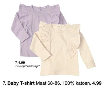 Aanbiedingen Baby t-shirt - Huismerk - Zeeman  - Geldig van 19/11/2022 tot 25/11/2022 bij Zeeman