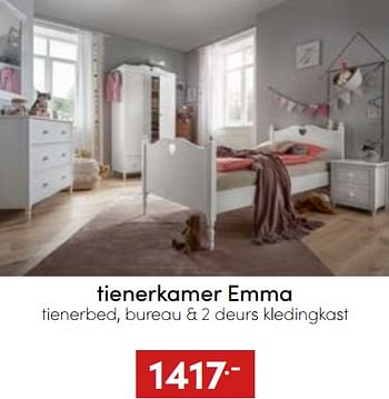 Aanbiedingen Tienerkamer emma - Huismerk - Baby &amp; Tiener Megastore - Geldig van 20/11/2022 tot 26/11/2022 bij Baby & Tiener Megastore