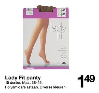 Aanbiedingen Lady fit panty - Huismerk - Zeeman  - Geldig van 19/11/2022 tot 25/11/2022 bij Zeeman