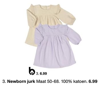 Aanbiedingen Newborn jurk - Huismerk - Zeeman  - Geldig van 19/11/2022 tot 25/11/2022 bij Zeeman