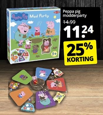 Aanbiedingen Peppa pig modderparty - Tactic - Geldig van 18/11/2022 tot 28/11/2022 bij Boekenvoordeel