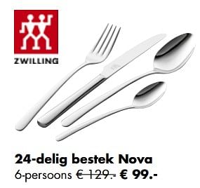 Aanbiedingen 24-delig bestek nova - Zwilling - Geldig van 21/11/2022 tot 24/12/2022 bij Multi Bazar
