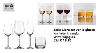 Aanbiedingen Serie clara set van 6 witte wijnglas - Bohemia - Geldig van 21/11/2022 tot 24/12/2022 bij Multi Bazar