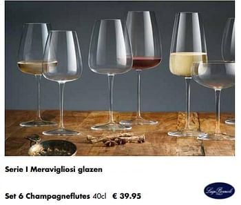 Aanbiedingen Serie i meravigliosi set 6 champagneflutes - Luigi Bormioli - Geldig van 21/11/2022 tot 24/12/2022 bij Multi Bazar