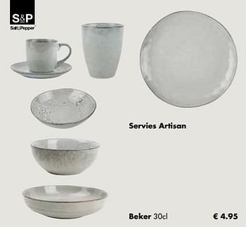 Aanbiedingen Servies artisan beker - Salt &amp; Pepper - Geldig van 21/11/2022 tot 24/12/2022 bij Multi Bazar