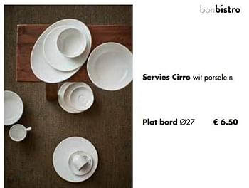 Aanbiedingen Servies cirro plat bord - bonbistro - Geldig van 21/11/2022 tot 24/12/2022 bij Multi Bazar