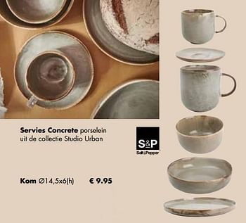 Aanbiedingen Servies concrete kom - Salt &amp; Pepper - Geldig van 21/11/2022 tot 24/12/2022 bij Multi Bazar