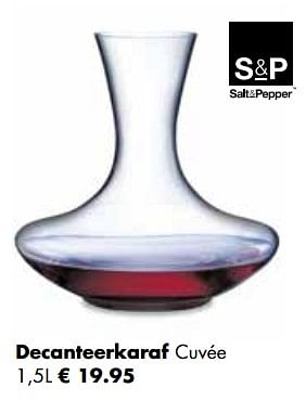 Aanbiedingen Decanteerkaraf cuvée - Salt &amp; Pepper - Geldig van 21/11/2022 tot 24/12/2022 bij Multi Bazar