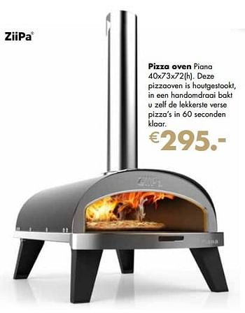 Aanbiedingen Pizza oven piana - ZiiPa - Geldig van 21/11/2022 tot 24/12/2022 bij Multi Bazar