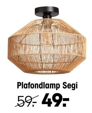 Aanbiedingen Plafondlamp segi - Huismerk - Kwantum - Geldig van 21/11/2022 tot 28/11/2022 bij Kwantum