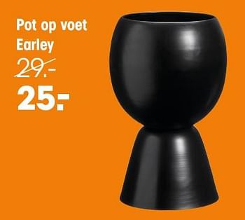 Aanbiedingen Pot op voet earley - Huismerk - Kwantum - Geldig van 21/11/2022 tot 28/11/2022 bij Kwantum