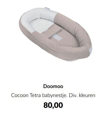 Aanbiedingen Doomoo cocoon tetra babynestje - Doomoo - Geldig van 15/11/2022 tot 02/12/2022 bij Babypark