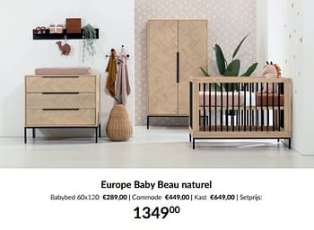 Aanbiedingen Europe baby beau naturel - Europe baby - Geldig van 15/11/2022 tot 02/12/2022 bij Babypark