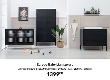 Aanbiedingen Europe baby liam zwart - Europe baby - Geldig van 15/11/2022 tot 02/12/2022 bij Babypark