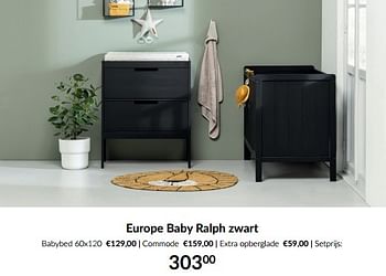 Aanbiedingen Europe baby ralph zwart - Europe baby - Geldig van 15/11/2022 tot 02/12/2022 bij Babypark