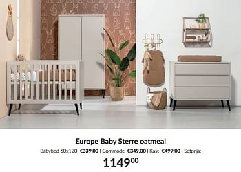 Aanbiedingen Europe baby sterre oatmeal - Europe baby - Geldig van 15/11/2022 tot 02/12/2022 bij Babypark