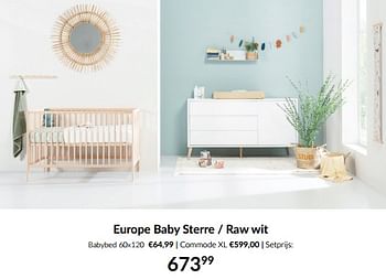 Aanbiedingen Europe baby sterre - raw wit - Europe baby - Geldig van 15/11/2022 tot 02/12/2022 bij Babypark