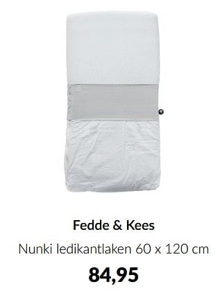 Aanbiedingen Fedde + kees nunki ledikantlaken - Fedde &amp; Kees - Geldig van 15/11/2022 tot 02/12/2022 bij Babypark