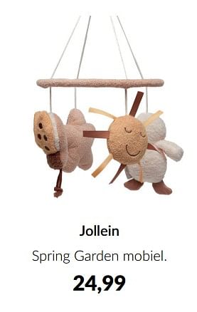 Aanbiedingen Jollein spring garden mobiel - Jollein - Geldig van 15/11/2022 tot 02/12/2022 bij Babypark