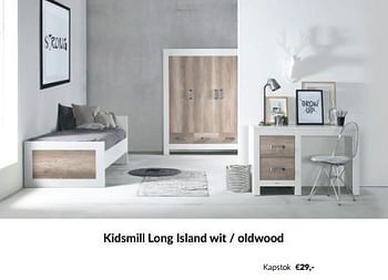 Aanbiedingen Kidsmill long island wit - oldwood kapstok - Kidsmill - Geldig van 15/11/2022 tot 02/12/2022 bij Babypark
