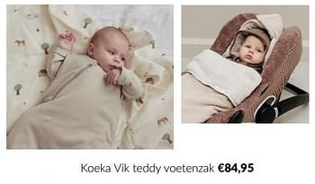 Aanbiedingen Koeka vik teddy voetenzak - Koeka - Geldig van 15/11/2022 tot 02/12/2022 bij Babypark