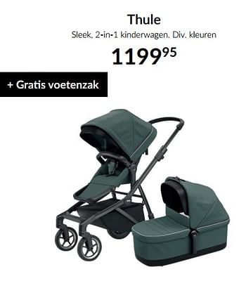 Aanbiedingen Thule sleek, 2-in-1 kinderwagen - Thule - Geldig van 15/11/2022 tot 02/12/2022 bij Babypark