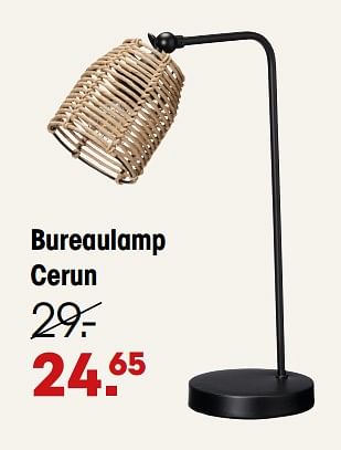 Aanbiedingen Bureaulamp cerun - Huismerk - Kwantum - Geldig van 29/11/2022 tot 18/12/2022 bij Kwantum