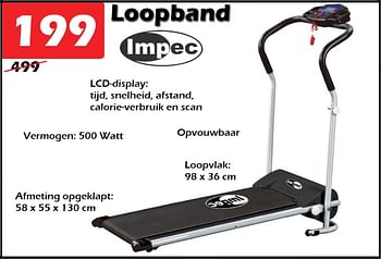 Aanbiedingen Loopband - Impec - Geldig van 10/11/2022 tot 04/12/2022 bij Itek